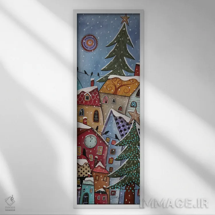 تابلو ساعت یک اثر کارلا جرارد - نمای قابدار سفید