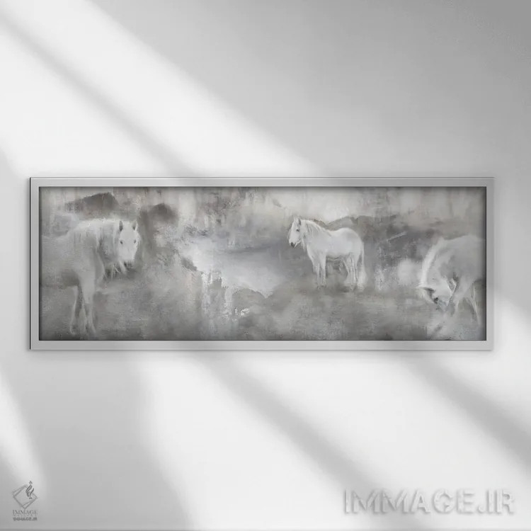 تابلو منظره مباورهاهای سفید اثر کاترینا جونز - نمای قابدار سفید