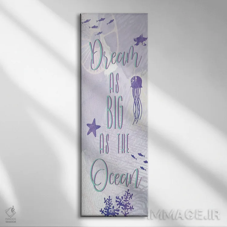 تابلو بزرگ به اندازه اقیانوس I اثر کیمبرلی آلن - نمای روبهرو روی دیوار