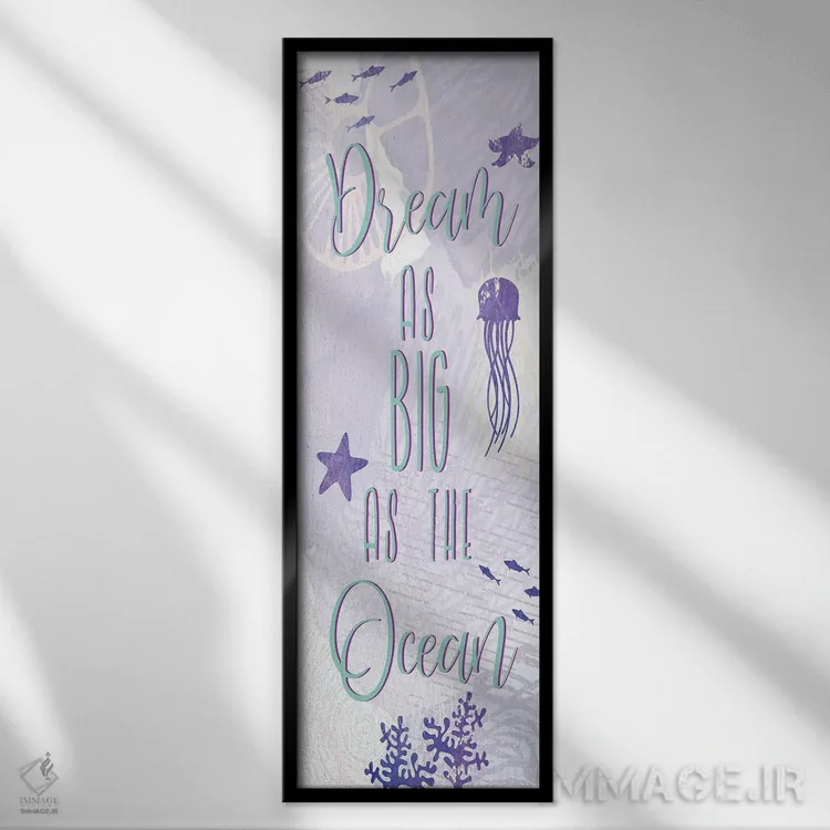 تابلو بزرگ به اندازه اقیانوس I اثر کیمبرلی آلن - نمای قابدار مشکی