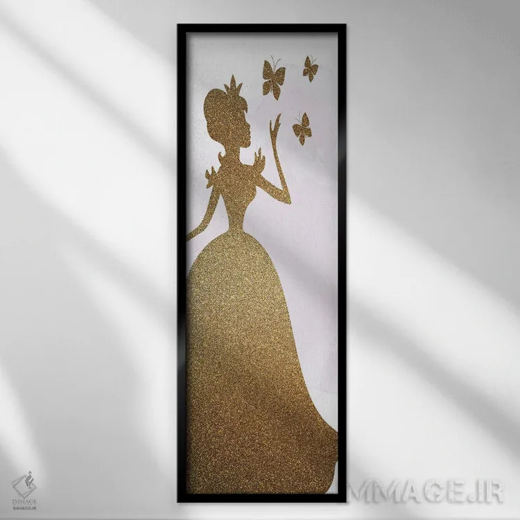 تابلو یک شاهزاده خانم I اثر کیمبرلی آلن - نمای قابدار مشکی