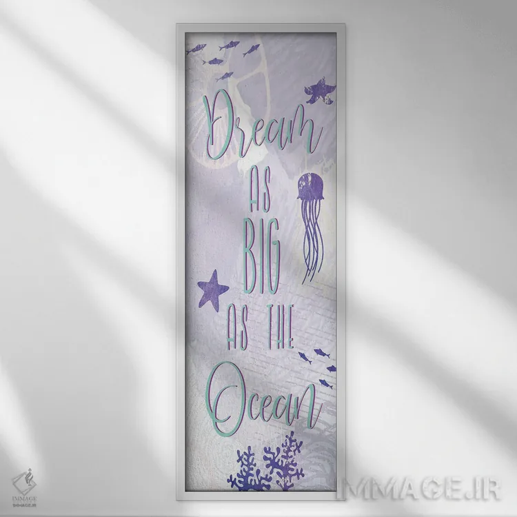 تابلو بزرگ به اندازه اقیانوس I اثر کیمبرلی آلن - نمای قابدار سفید