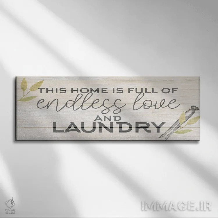 تابلو رختشویی بیپایان اثر کیمبرلی آلن - نمای روبهرو روی دیوار