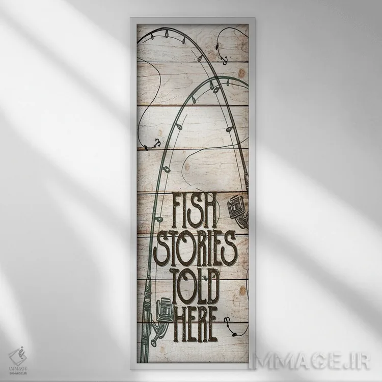 تابلو تابلوی ماهیگیری I اثر کیمبرلی آلن - نمای قابدار سفید