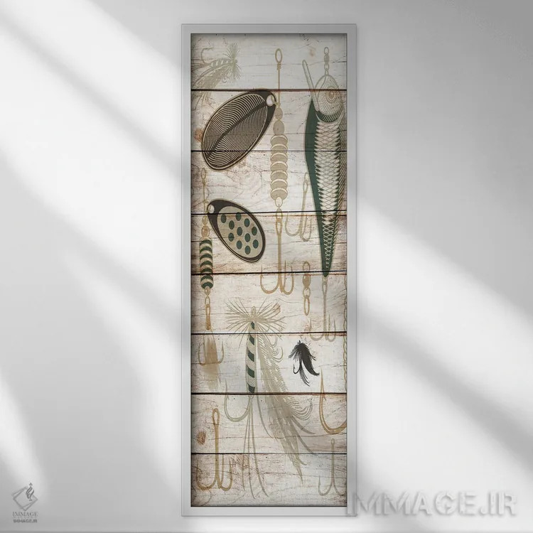 تابلو تابلوی ماهیگیری II اثر کیمبرلی آلن - نمای قابدار سفید