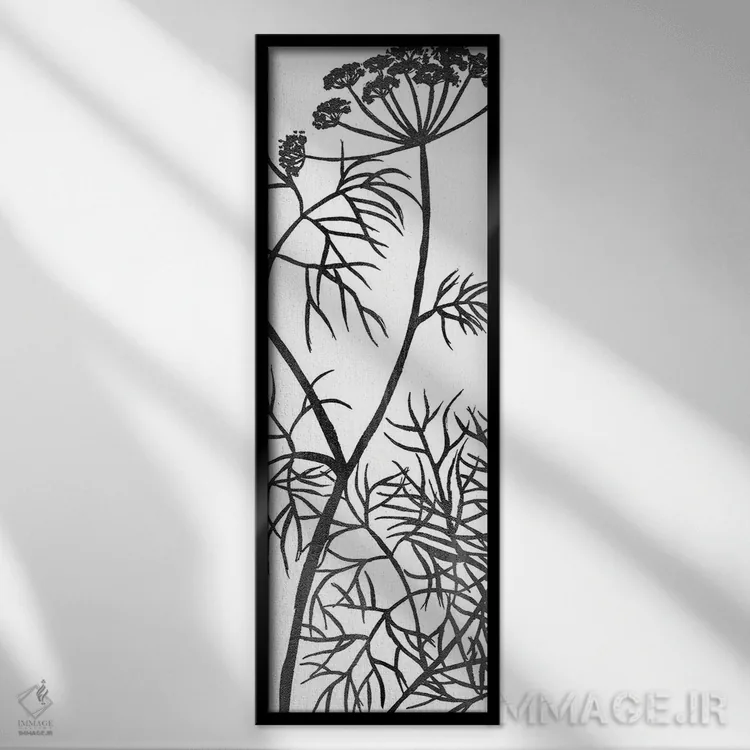 تابلو پنل گیاهی (شماره ۳) اثر کیمبرلی آلن - نمای قابدار مشکی