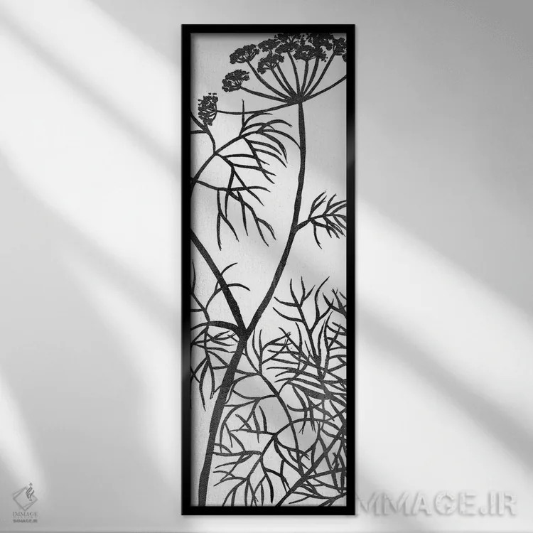 تابلو پنل گیاهی (شماره ۳) اثر کیمبرلی آلن - نمای قابدار مشکی