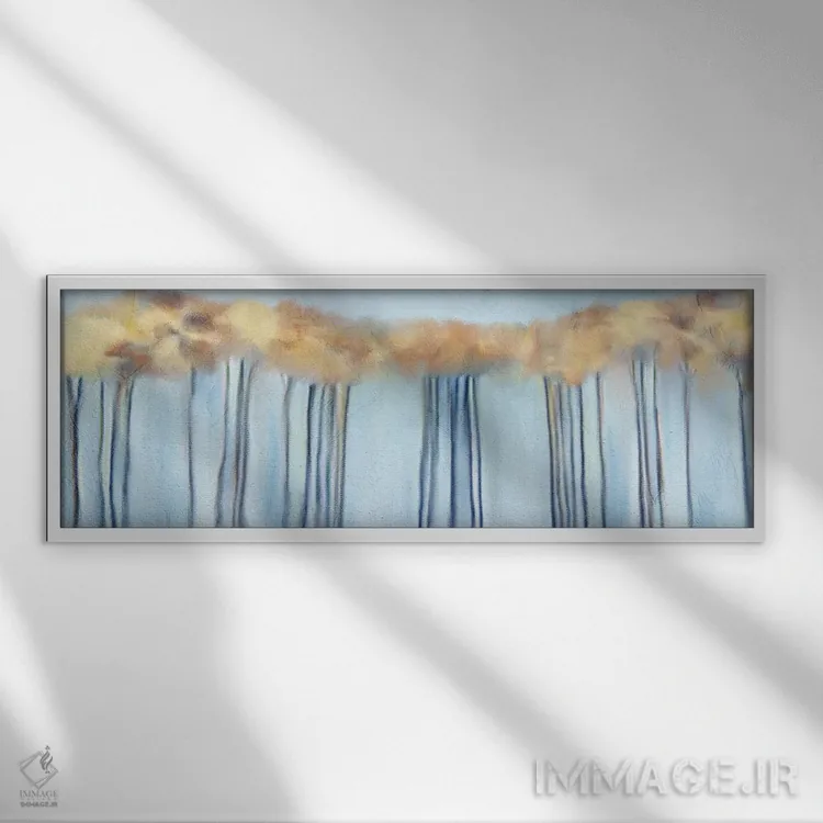 تابلو پاییز زرد نسخه ۲ اثر کیمبرلی آلن - نمای قابدار سفید