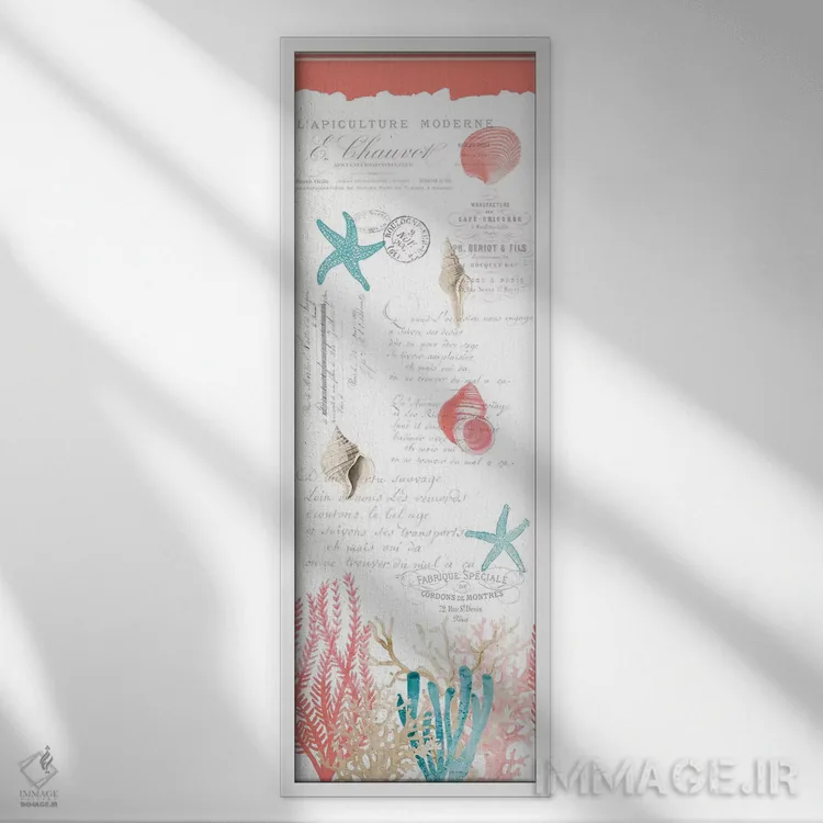 تابلو خلیج مرجانی اثر کیمبرلی آلن - نمای قابدار سفید