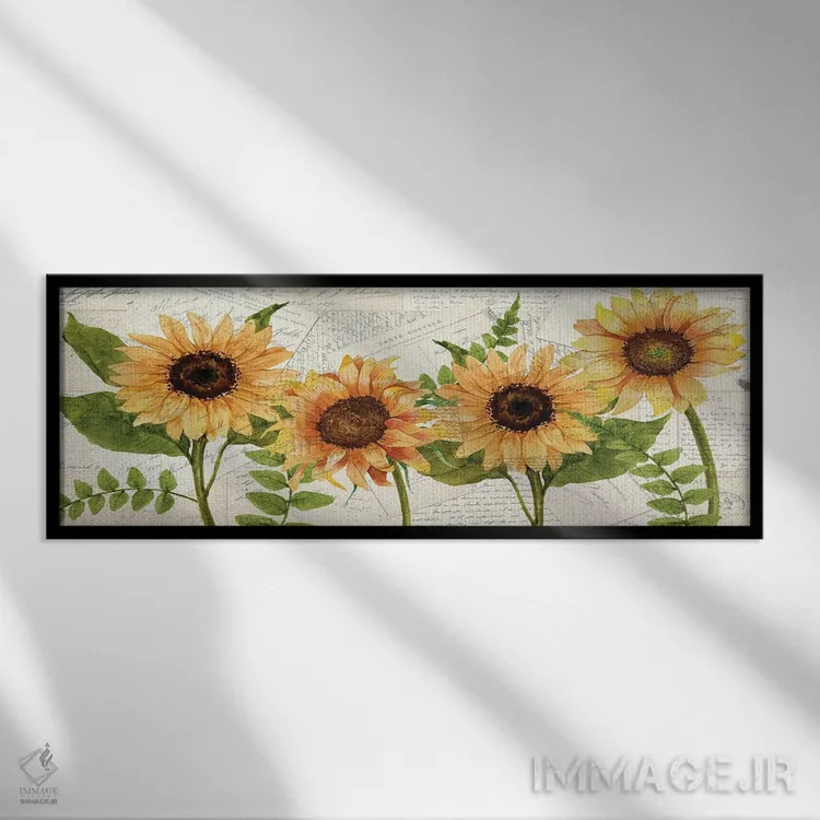 تابلو نامههای آفتابگردان اثر کیمبرلی آلن - نمای قابدار مشکی