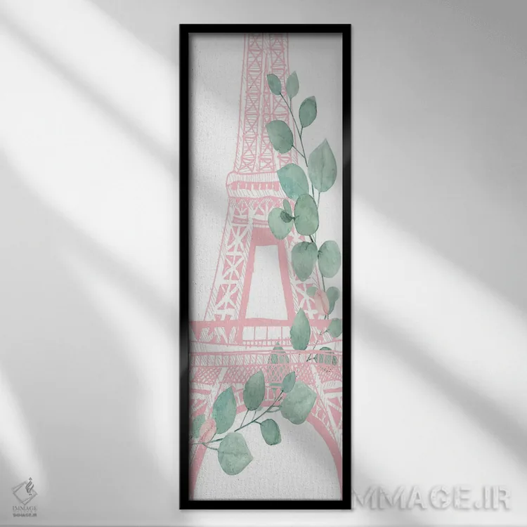 تابلو پاریس نعنایی ۳ اثر کیمبرلی آلن - نمای قابدار مشکی