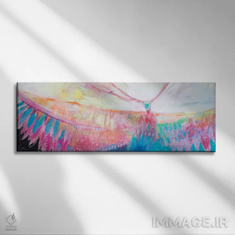 تابلو رنگهای طبیعت وحشی اثر کری مککیب - نمای روبهرو روی دیوار