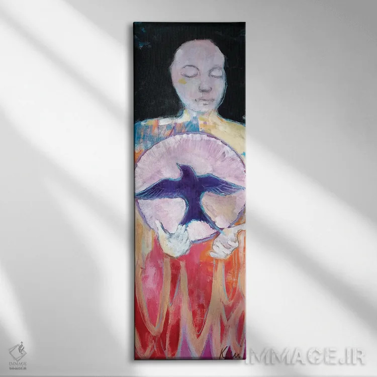 تابلو فراخواندن پرستوها اثر کری مککیب - نمای روبهرو روی دیوار