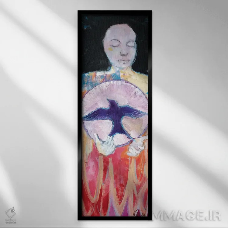 تابلو فراخواندن پرستوها اثر کری مککیب - نمای قابدار مشکی