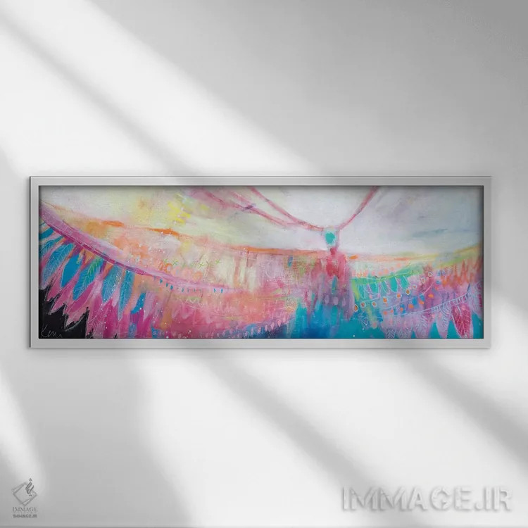 تابلو رنگهای طبیعت وحشی اثر کری مککیب - نمای قابدار سفید