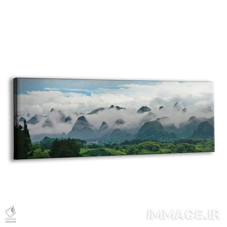 تابلو Xingping, Yangshuo, Guangxi, China,تپههای آهکی در مه، شینگپینگ، یانگشو، گوانگشی، چین اثر کرن سو - نمای پرسپکتیو محصول