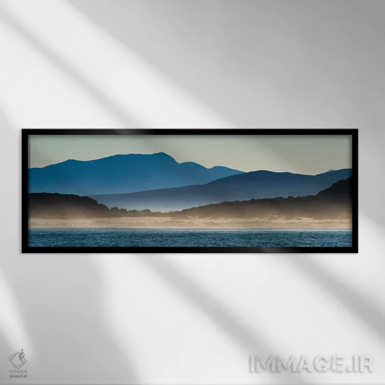 تابلو South Africa.,اقیانوس در خلیج ون دایک در طلوع آفتاب، استان کیپ غربی، آفریقای جنوبی اثر کرن سو - نمای قابدار مشکی