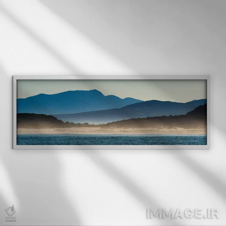 تابلو South Africa.,اقیانوس در خلیج ون دایک در طلوع آفتاب، استان کیپ غربی، آفریقای جنوبی اثر کرن سو - نمای قابدار سفید