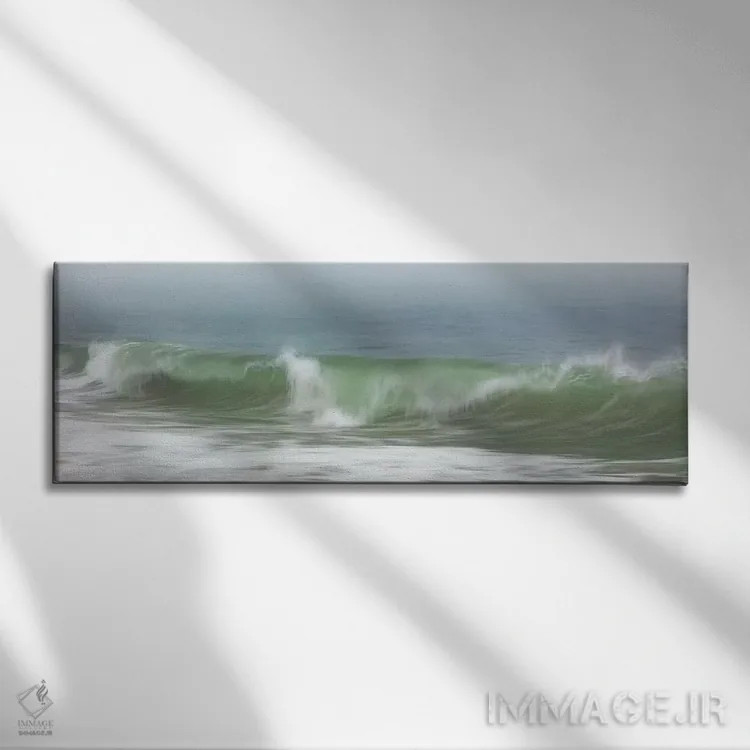 تابلو ساحل سرفساید در مه اثر کاترین ژاندرو - نمای روبهرو روی دیوار