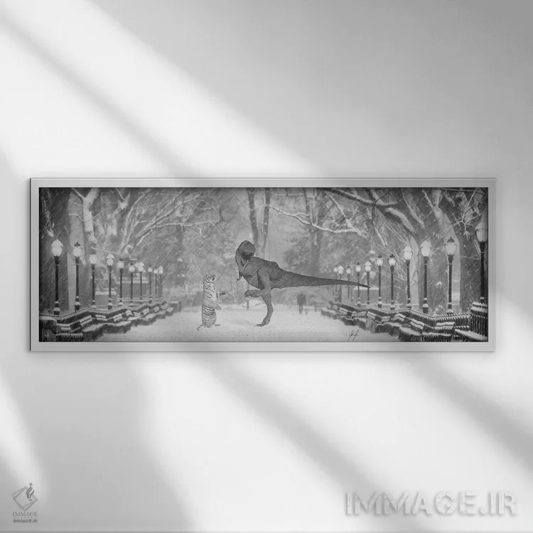 تابلو با من برقص اثر کاترین فدرر - نمای قابدار سفید