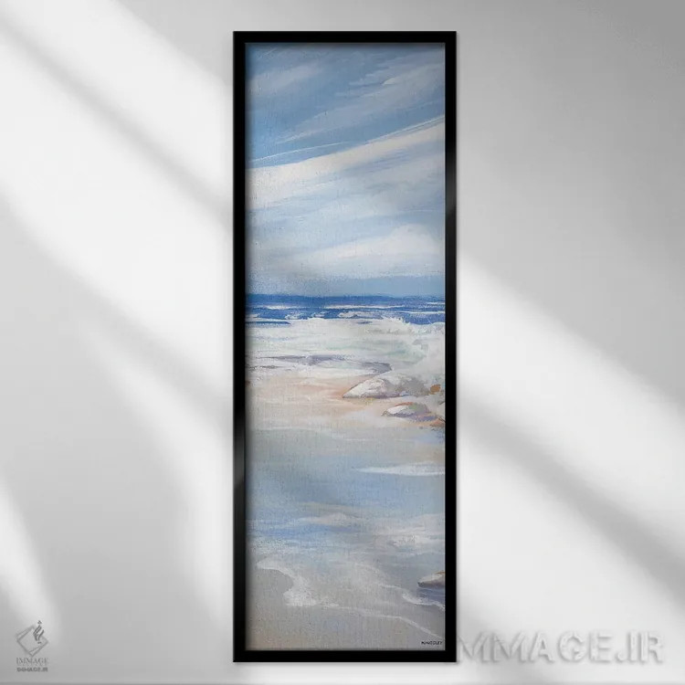 تابلو پانل ساحلی I اثر کینگزلی - نمای قابدار مشکی