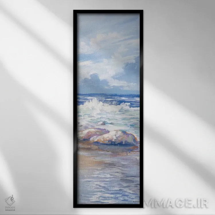 تابلو پانل ساحلی II اثر کینگزلی - نمای قابدار مشکی