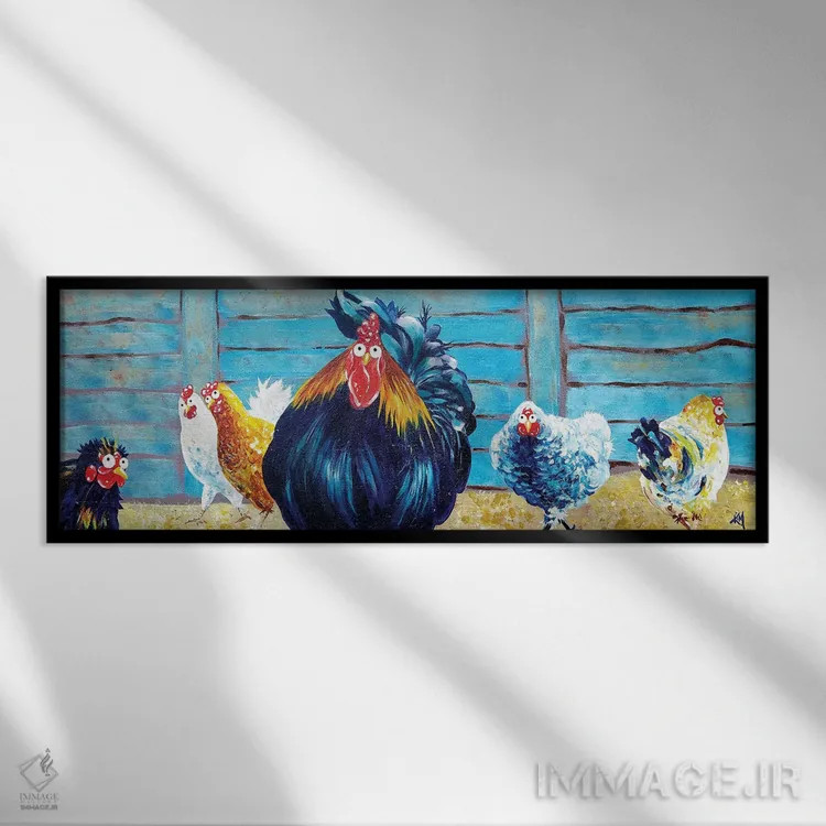 تابلو مطمئن و مغرور اثر کیم هاسکینز - نمای قابدار مشکی