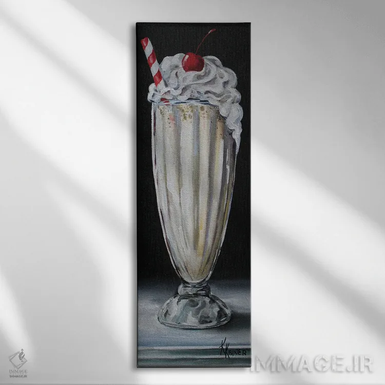 تابلو میلکشیک اثر کریستین کاینر - نمای روبهرو روی دیوار