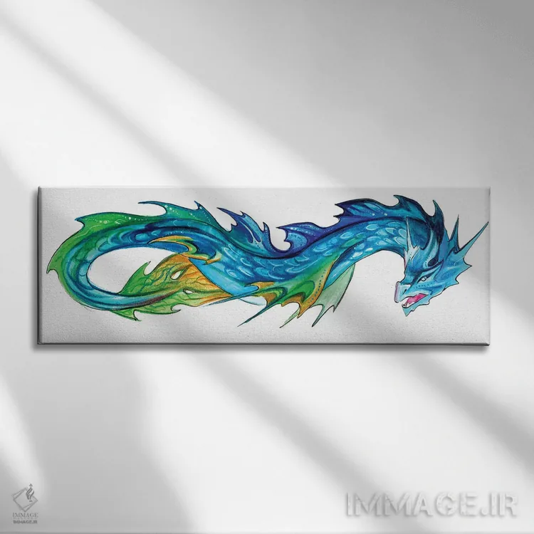 تابلو مار دریایی اثر کتی لیپسکامب - نمای روبهرو روی دیوار