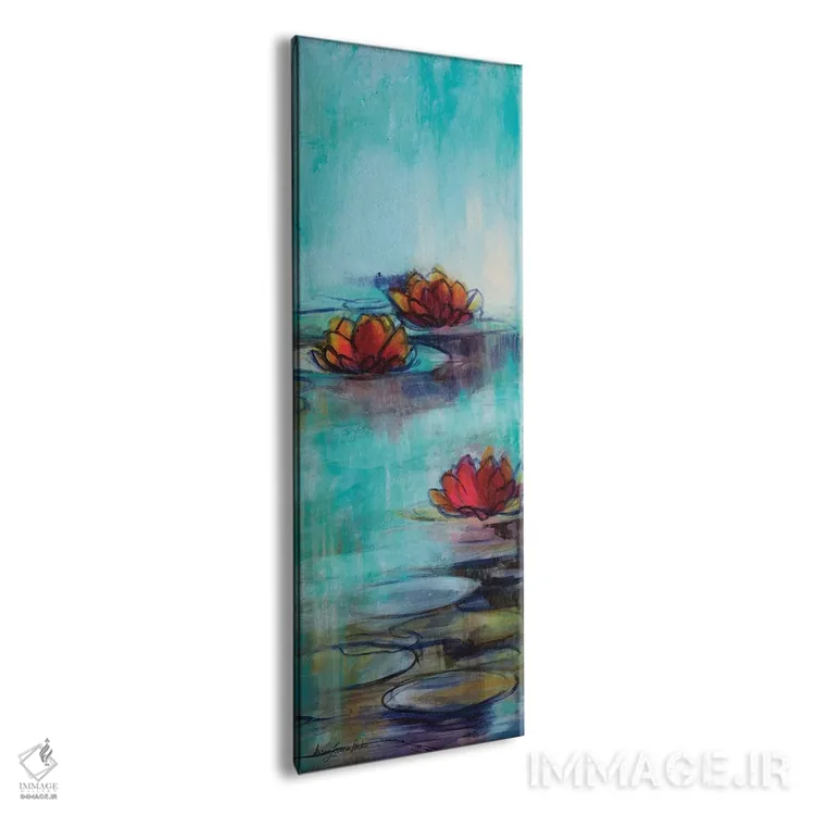 تابلو نیلوفر آبی ۲ اثر کارن لورنا پارکر - نمای پرسپکتیو محصول