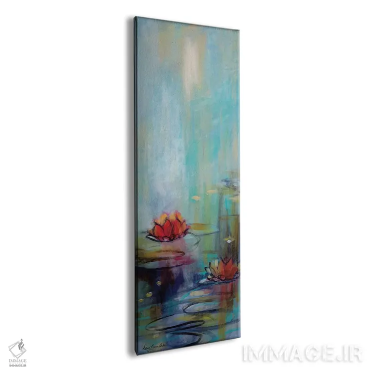 تابلو نیلوفر آبی ۱ اثر کارن لورنا پارکر - نمای پرسپکتیو محصول