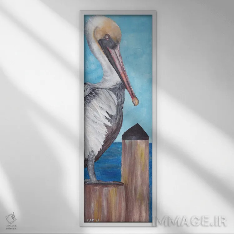تابلو پلیکان اثر هنر و طراحی KAK (استودیو هنری) - نمای قابدار سفید
