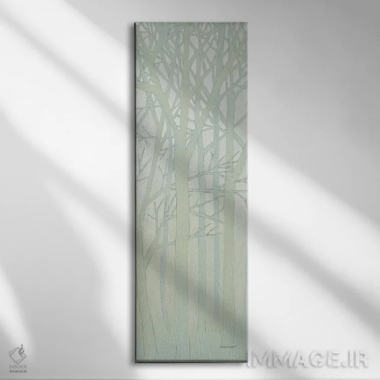تابلو درختان بهاری ۲ اثر کاترین لاول - نمای روبهرو روی دیوار