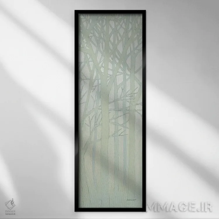 تابلو درختان بهاری ۲ اثر کاترین لاول - نمای قابدار مشکی