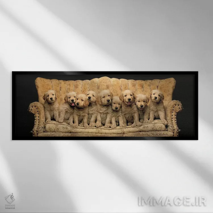 تابلو همه اعضای گروه اینجایند I اثر کیت کیمبرلین - نمای قابدار مشکی