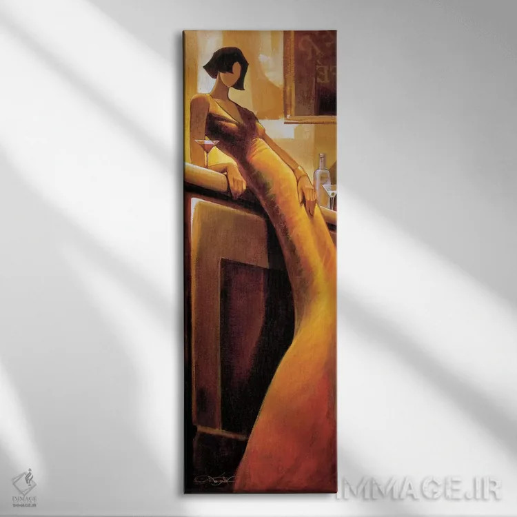 تابلو زن اغواگر (به فرانسوی) اثر کیت مالِت - نمای روبهرو روی دیوار