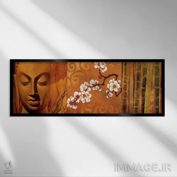 تابلو پانل بودا ۱ اثر کیت مالِت - نمای قابدار مشکی