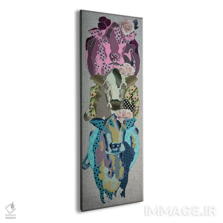 تابلو دختران شیر (۲) اثر کاستیانتین مالگینف - نمای پرسپکتیو محصول