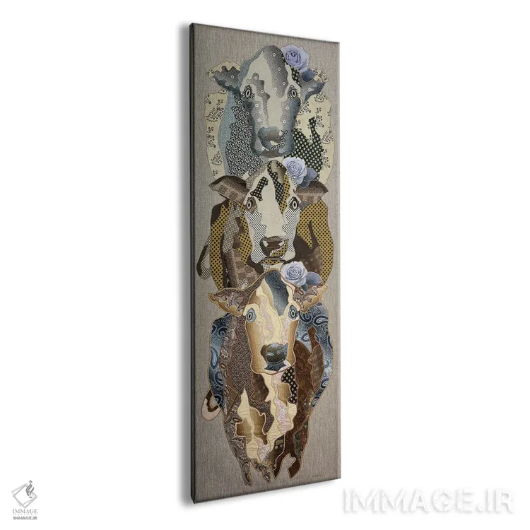 تابلو دختران شیر (۱) اثر کاستیانتین مالگینف - نمای پرسپکتیو محصول