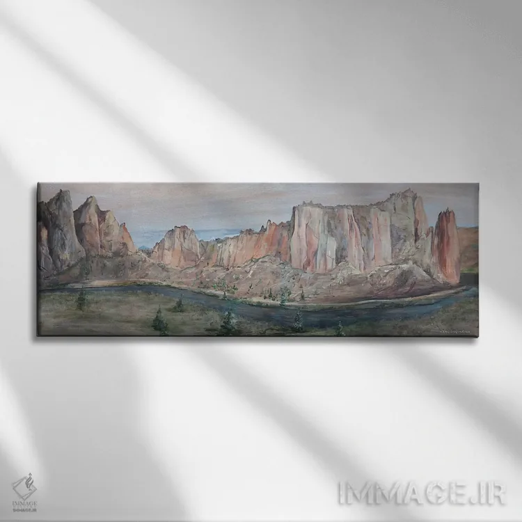 تابلو صخره اسمیت اثر کندون کریشنز (شرکت/استودیو هنری) - نمای روبهرو روی دیوار