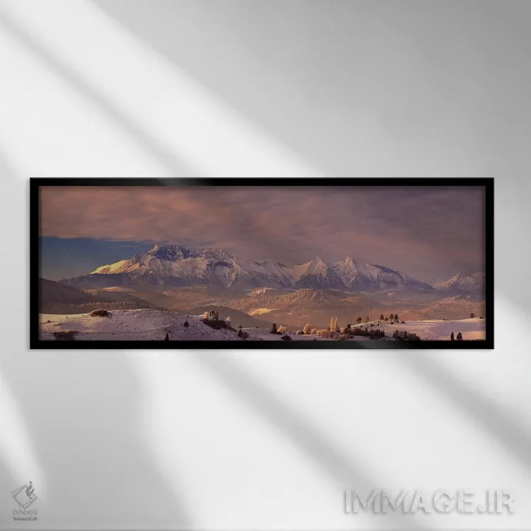 تابلو کوههای تاترا اثر کریستوف میرشفسکی - نمای قابدار مشکی