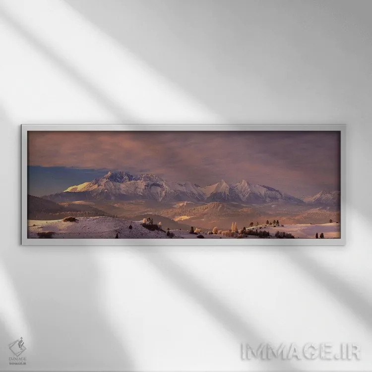 تابلو کوههای تاترا اثر کریستوف میرشفسکی - نمای قابدار سفید