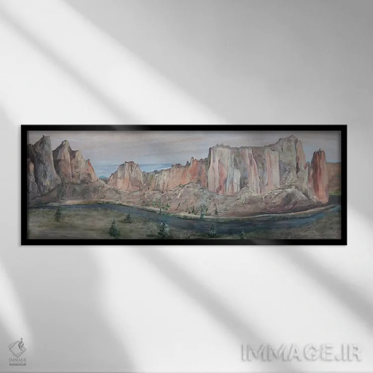 تابلو صخره اسمیت اثر کندون کریشنز (شرکت/استودیو هنری) - نمای قابدار مشکی