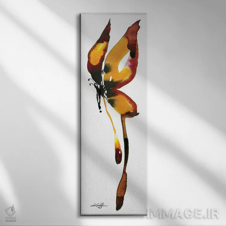 تابلو ذن پروانهای ۱۰ اثر کتی مورتون استنیون - نمای روبهرو روی دیوار