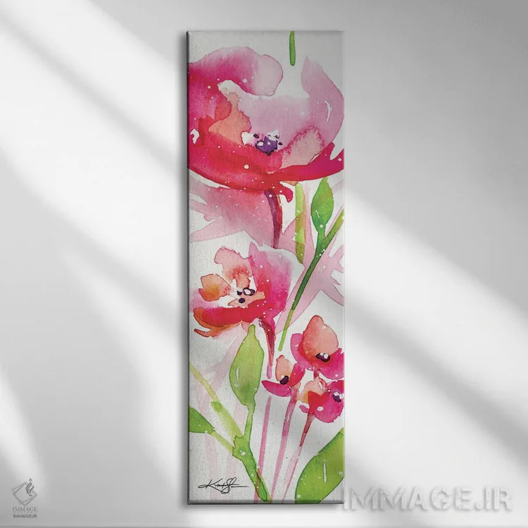 تابلو شکوفههای کوچولو پنجم اثر کتی مورتون استنیون - نمای روبهرو روی دیوار