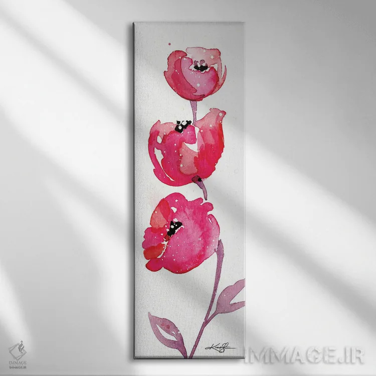 تابلو شکوفههای کوچولو دوم اثر کتی مورتون استنیون - نمای روبهرو روی دیوار