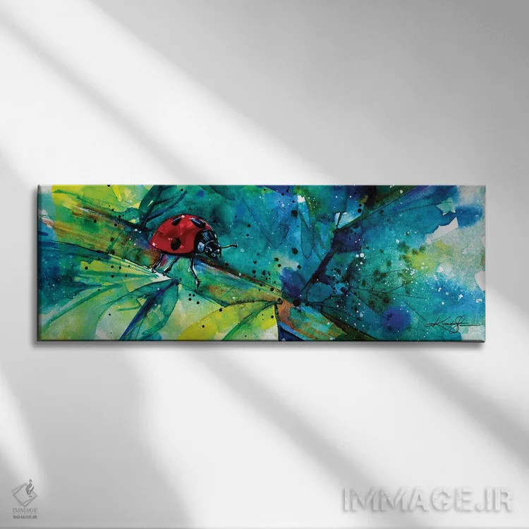 تابلو کفشدوزک اول اثر کتی مورتون استنیون - نمای روبهرو روی دیوار