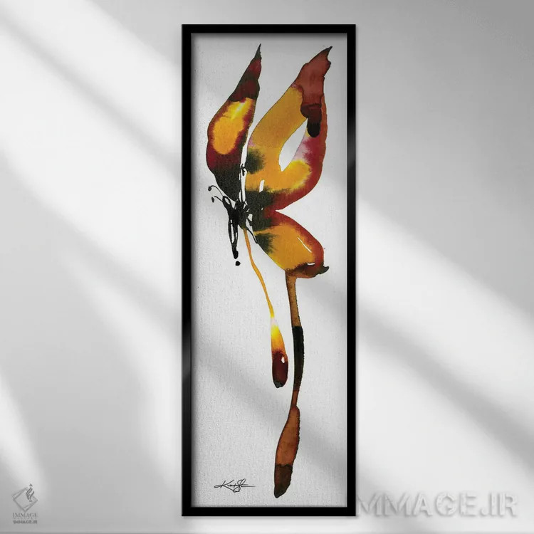 تابلو ذن پروانهای ۱۰ اثر کتی مورتون استنیون - نمای قابدار مشکی