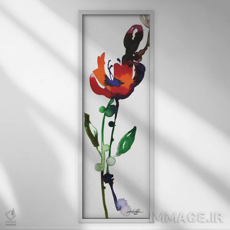 تابلو ذن گل هشتم اثر کتی مورتون استنیون - نمای قابدار سفید