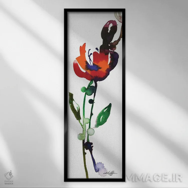 تابلو ذن گل هشتم اثر کتی مورتون استنیون - نمای قابدار مشکی